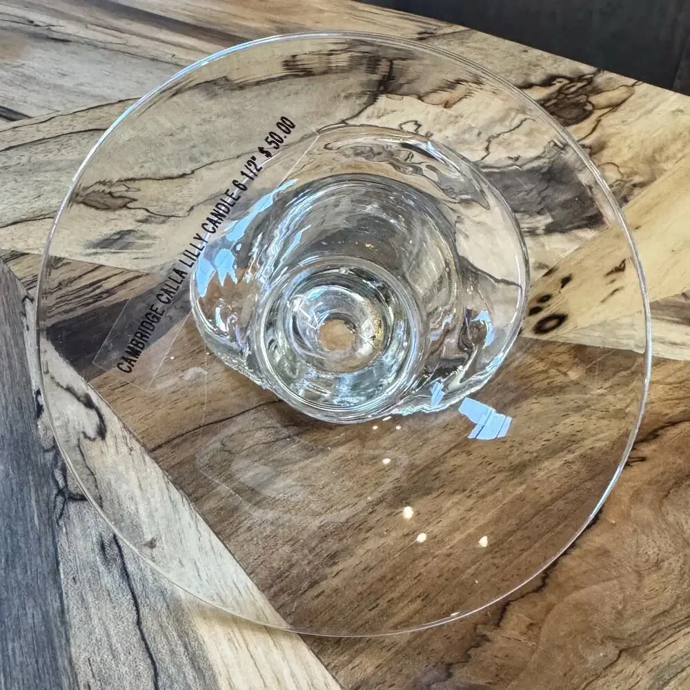 Cambridge HandBlown Clear Glass Jack in the Pulpit Calla Lily Vase/Candle Holder